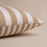 Schumacher Sand 20" x 20" Hanson I/O Stripe Pillow