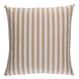 Schumacher Sand 22" x 22" Hanson I/O Stripe Pillow