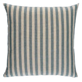 Schumacher Teal 18" x 18" Hanson I/O Stripe Pillow