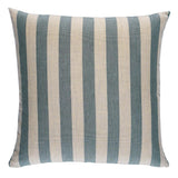 Schumacher Teal 22" x 22" Hanson I/O Stripe Pillow