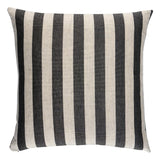 Schumacher Black 22" x 22" Hanson I/O Stripe Pillow