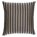 Schumacher Black 22" x 22" Hanson I/O Stripe Pillow