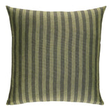 Schumacher Green 18" x 18" Hanson I/O Stripe Pillow