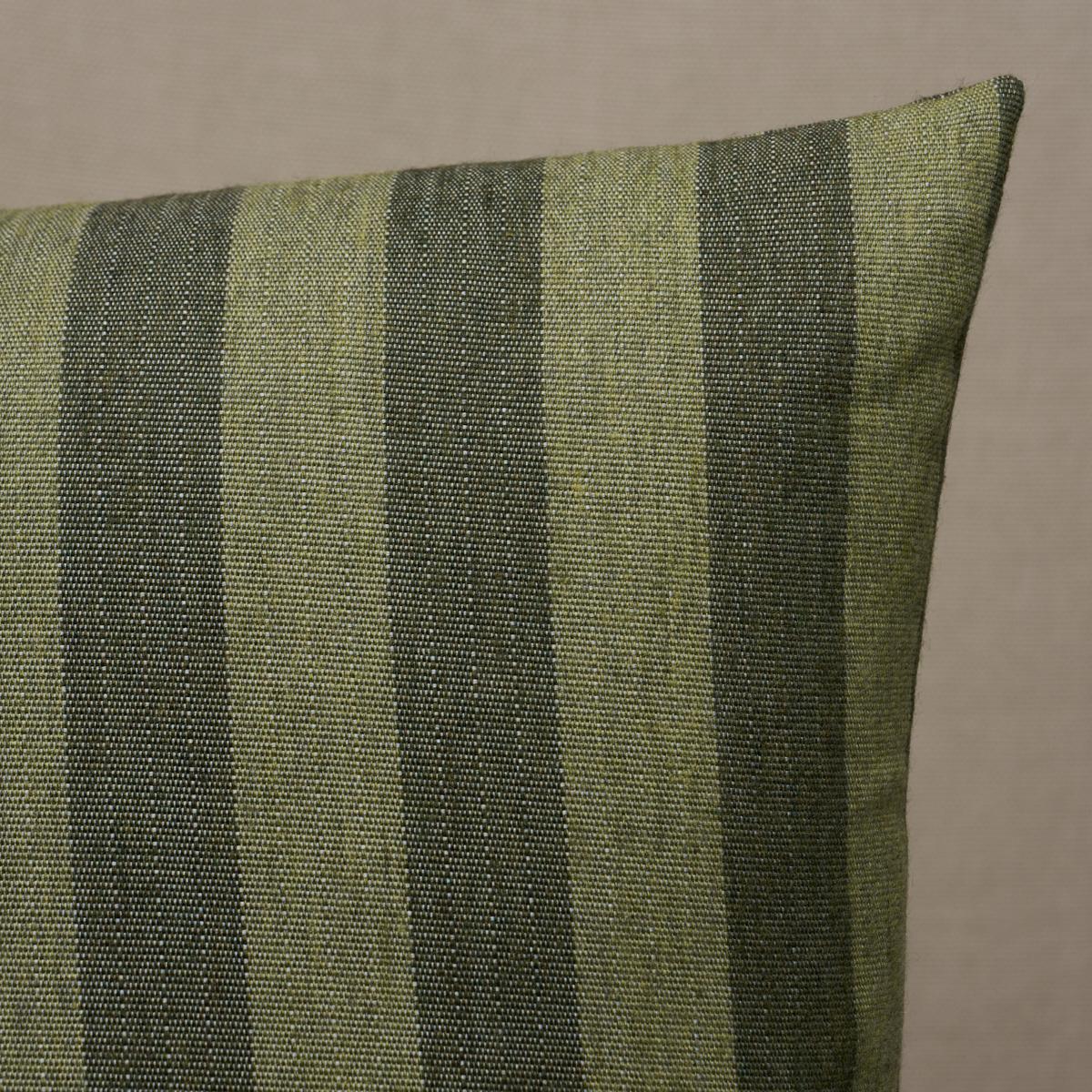Schumacher Green 20" x 20" Hanson I/O Stripe Pillow