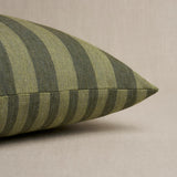 Schumacher Green 20" x 20" Hanson I/O Stripe Pillow