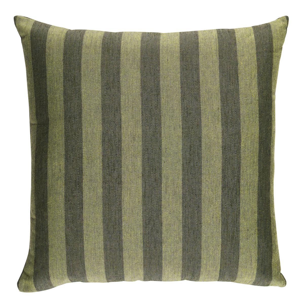 Schumacher Green 22" x 22" Hanson I/O Stripe Pillow