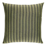 Schumacher Green 22" x 22" Hanson I/O Stripe Pillow