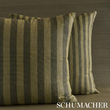 Schumacher Green 22" x 22" Hanson I/O Stripe Pillow