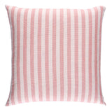 Schumacher Raspberry 18" x 18" Hanson I/O Stripe Pillow