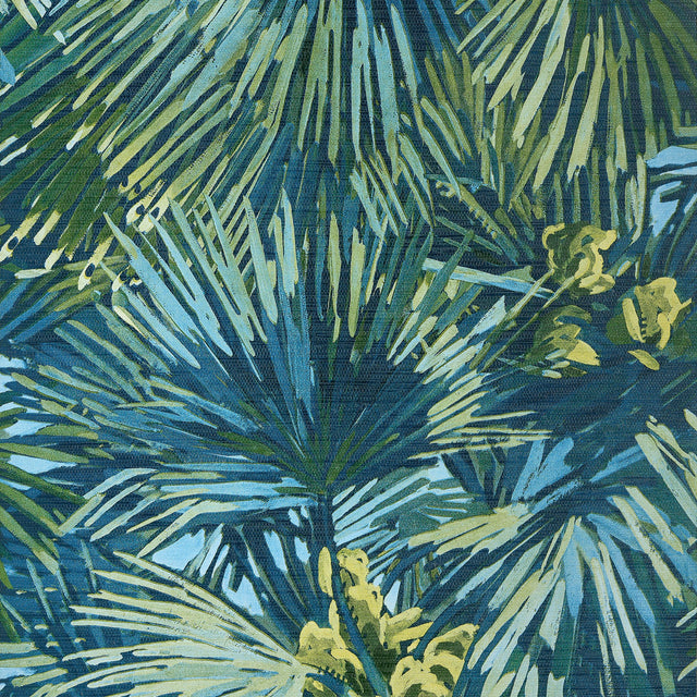 Thibaut Palmier Citron And Blue Wallpaper