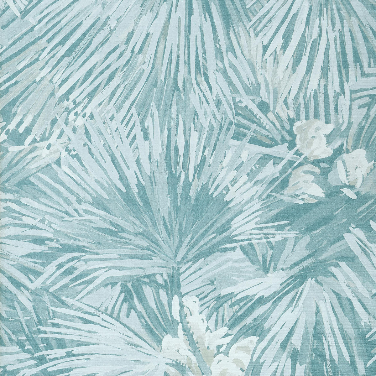 Thibaut Palmier Spa Blue Wallpaper