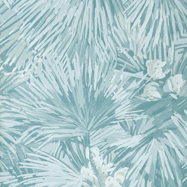 Thibaut Palmier Spa Blue Wallpaper