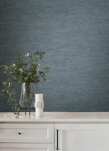 York Wallcoverings Weathered Stucco Dusty Blue Wallpaper