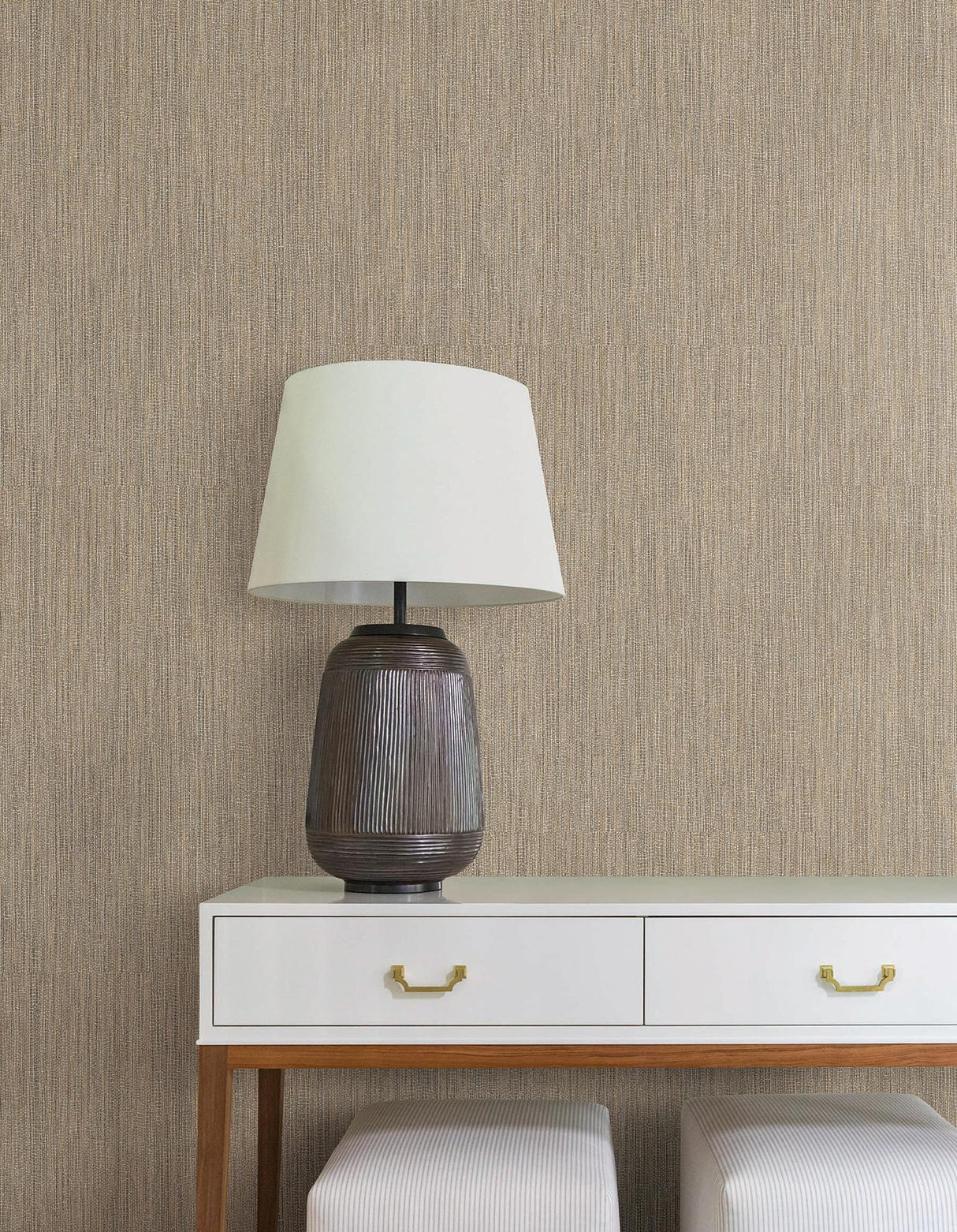 York Wallcoverings Washed Ramie Oyster Wallpaper