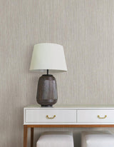 York Wallcoverings Washed Ramie Dove Grey Wallpaper