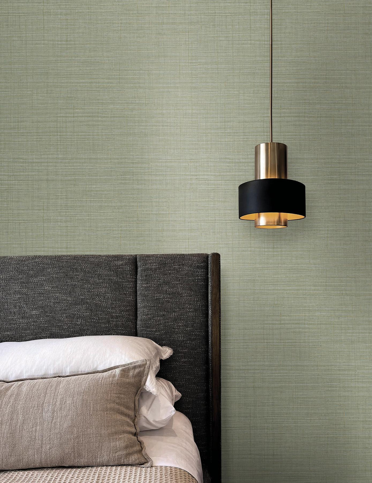 York Wallcoverings Lotus Silk Sea Foam Wallpaper