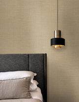York Wallcoverings Lotus Silk Hazelnut Wallpaper