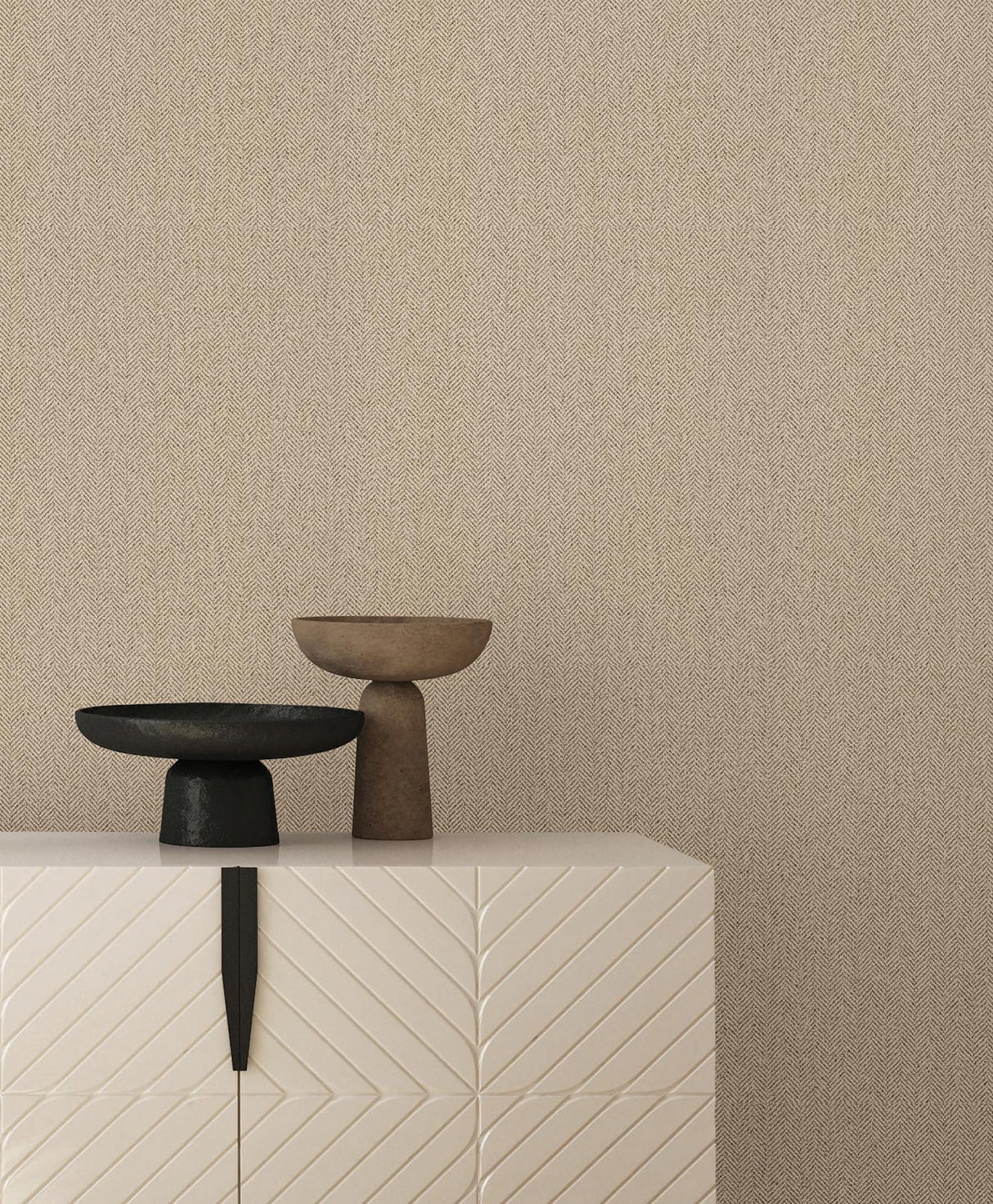 York Wallcoverings Tailored Chevron Hazelnut Wallpaper
