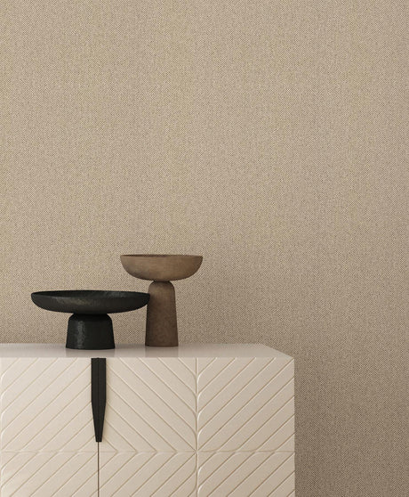 York Wallcoverings Tailored Chevron Hazelnut Wallpaper