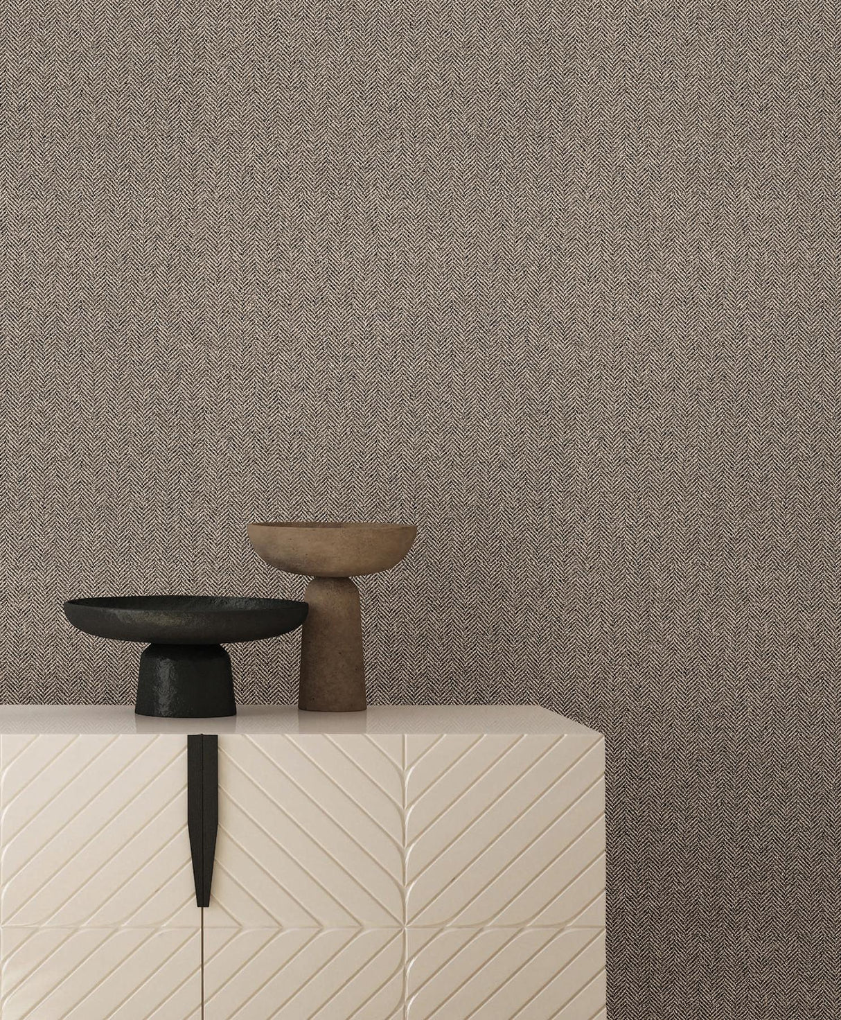 York Wallcoverings Tailored Chevron Latte Wallpaper