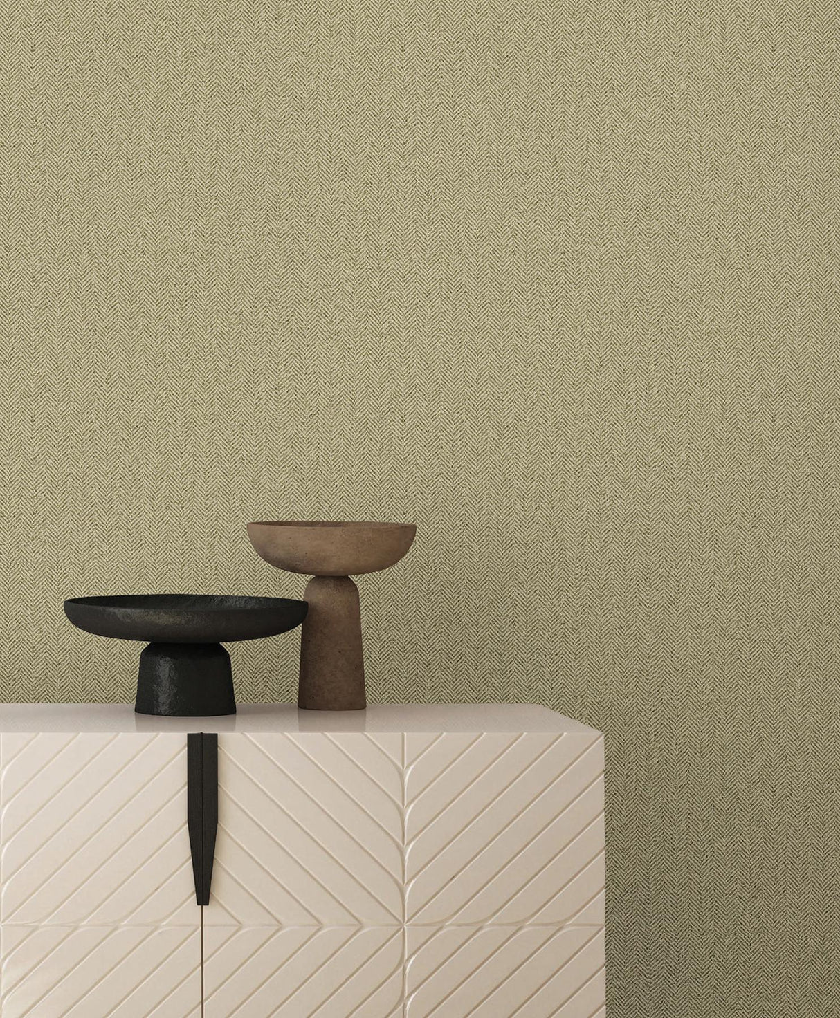 York Wallcoverings Tailored Chevron Green Wallpaper