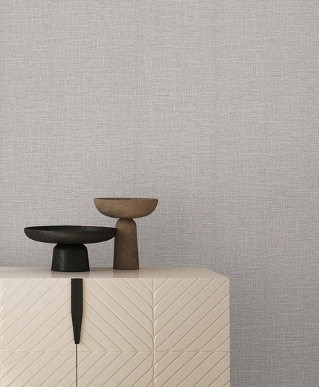 York Wallcoverings Loom Dove Grey Wallpaper