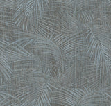 York Wallcoverings Della Palm Blue Multi Wallpaper