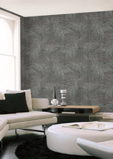 York Wallcoverings Della Palm Blue Multi Wallpaper