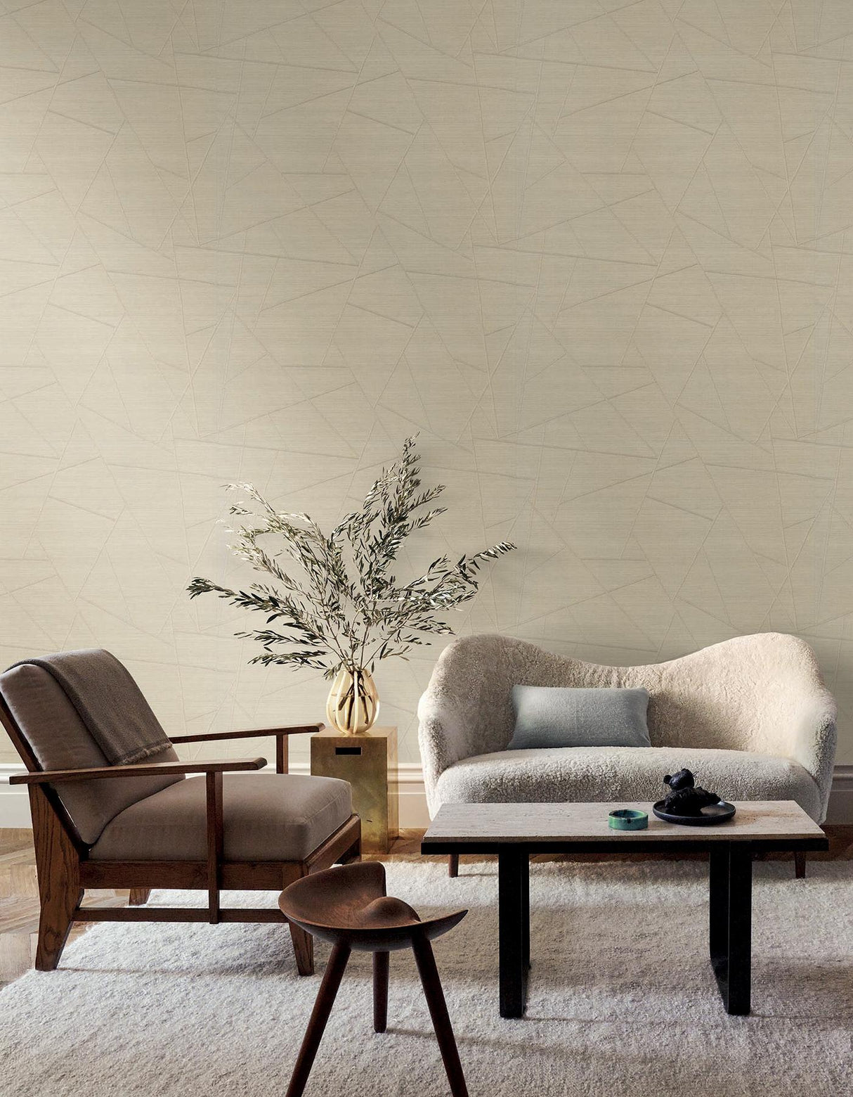 York Wallcoverings Lisle Toasted Almond Wallpaper