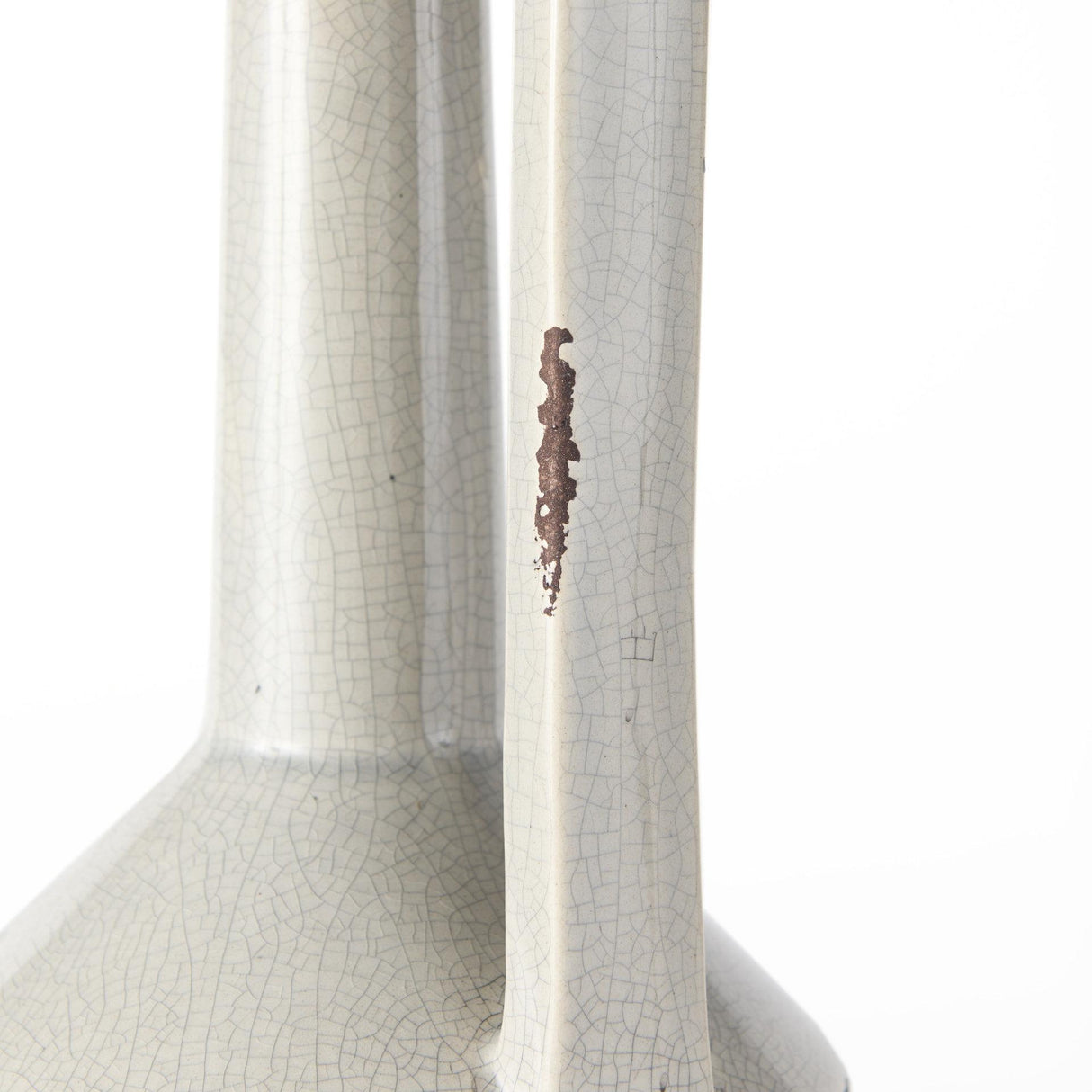 Mercana Burton 16.7H Large Two Tone Gray Ceramic Jug Vase