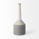 Mercana Burton 16.7H Large Two Tone Gray Ceramic Jug Vase