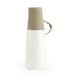 Mercana Garand Large 18.8H Two-Toned White Natural Ceramic Jug