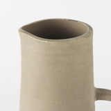 Mercana Garand Large 18.8H Two-Toned White Natural Ceramic Jug