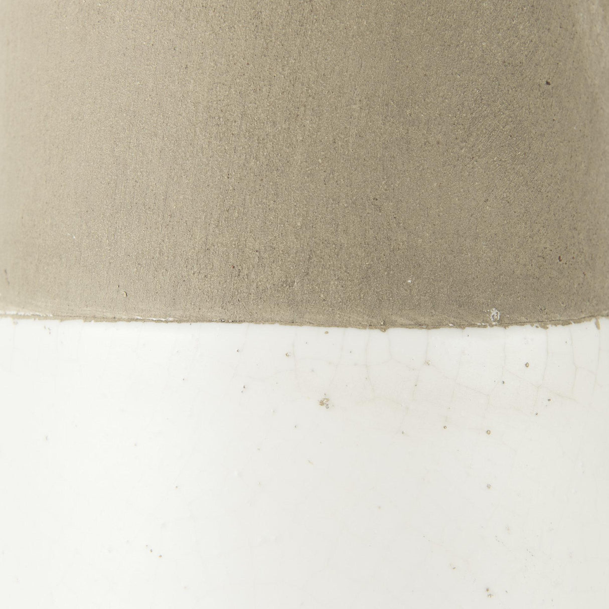 Mercana Garand Large 18.8H Two-Toned White Natural Ceramic Jug
