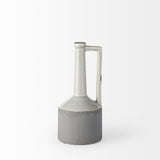 Mercana Burton 14.2H Medium Two Tone Gray Ceramic Jug Vase