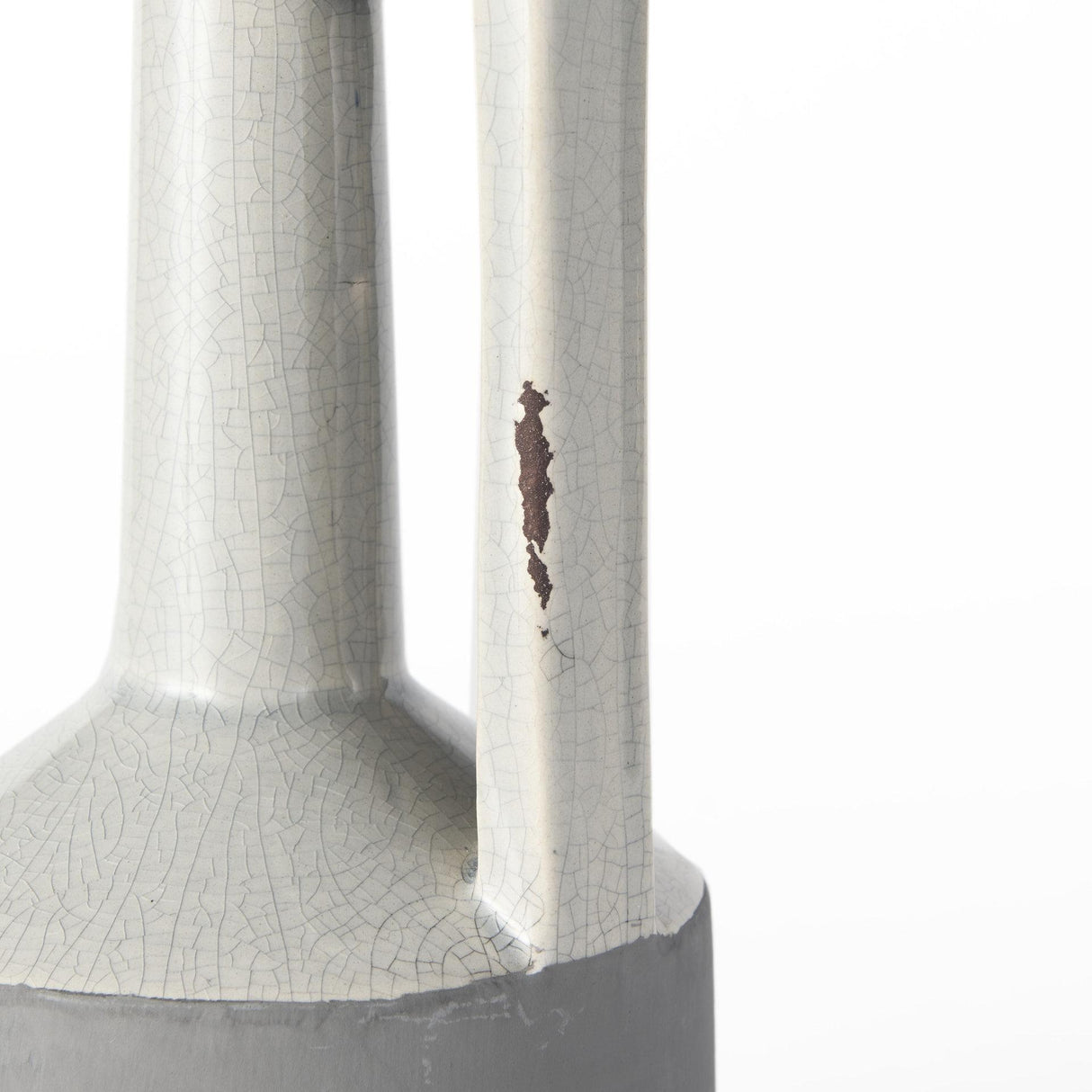 Mercana Burton 10.2H Small Two Tone Gray Ceramic Jug Vase