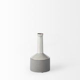 Mercana Burton 10.2H Small Two Tone Gray Ceramic Jug Vase