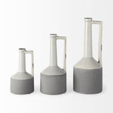 Mercana Burton 10.2H Small Two Tone Gray Ceramic Jug Vase