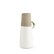 Mercana Garand Medium 15H Two-Toned White Natural Ceramic Jug