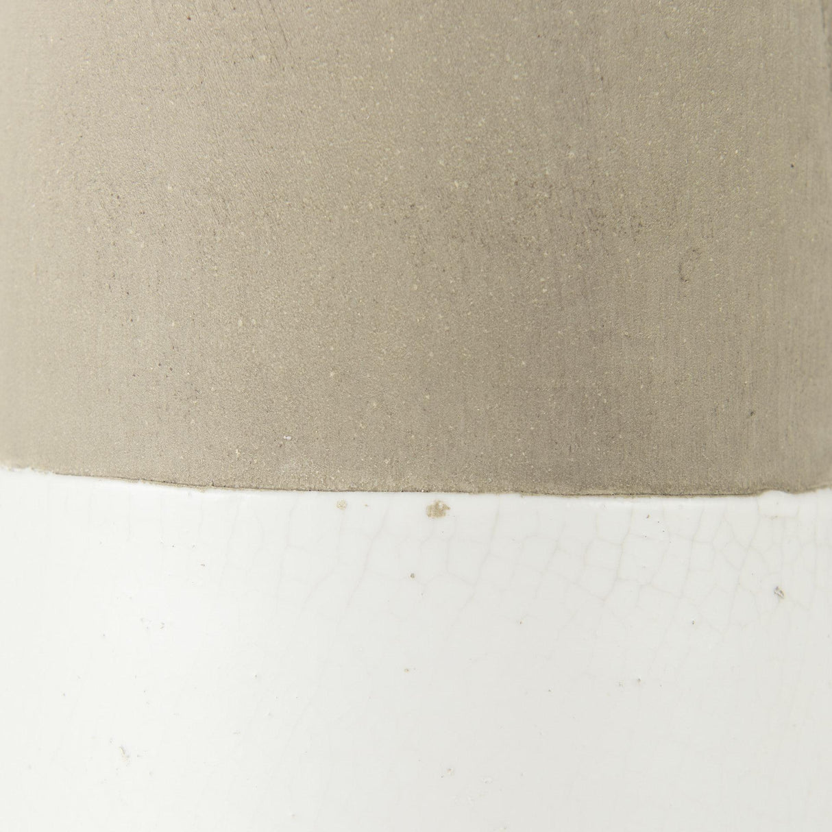 Mercana Garand Medium 15H Two-Toned White Natural Ceramic Jug