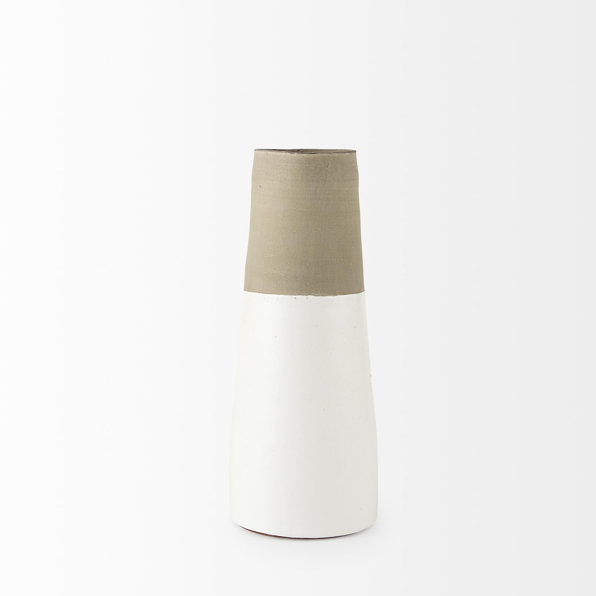 Mercana Garand Medium 15H Two-Toned White Natural Ceramic Jug