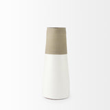 Mercana Garand Medium 15H Two-Toned White Natural Ceramic Jug