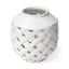 Mercana Forillon I Short White Glazed Lattice Pattern Vase