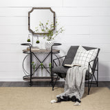 Mercana Forillon I Short White Glazed Lattice Pattern Vase