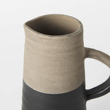 Mercana Garand Small 13H Two-Toned Black/Natural Ceramic Jug