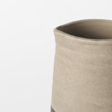 Mercana Garand Small 13H Two-Toned Black/Natural Ceramic Jug
