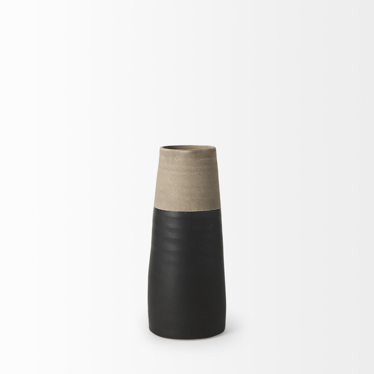 Mercana Garand Small 13H Two-Toned Black/Natural Ceramic Jug