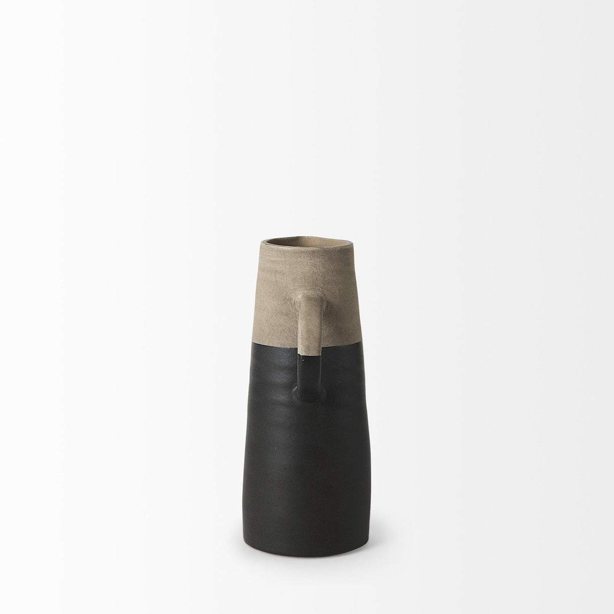 Mercana Garand Small 13H Two-Toned Black/Natural Ceramic Jug