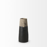 Mercana Garand Small 13H Two-Toned Black/Natural Ceramic Jug