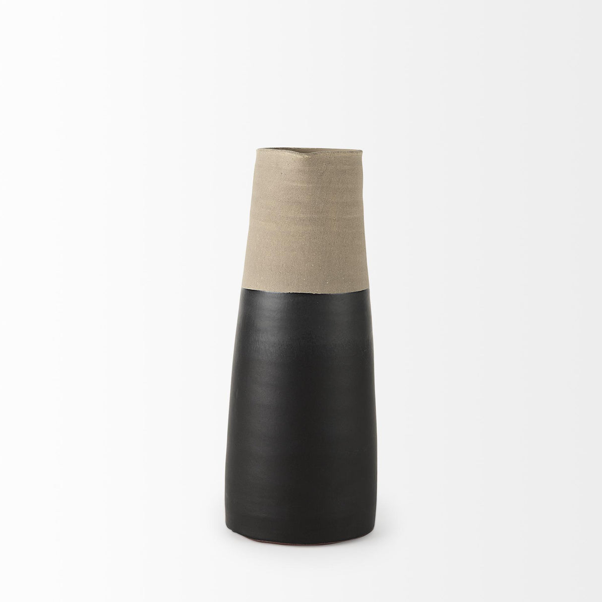 Mercana Garand Medium 15H Two-Toned Black/Natural Ceramic Jug
